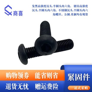 M2.5 GB7380 发黑10.9级半圆头内六角螺丝
