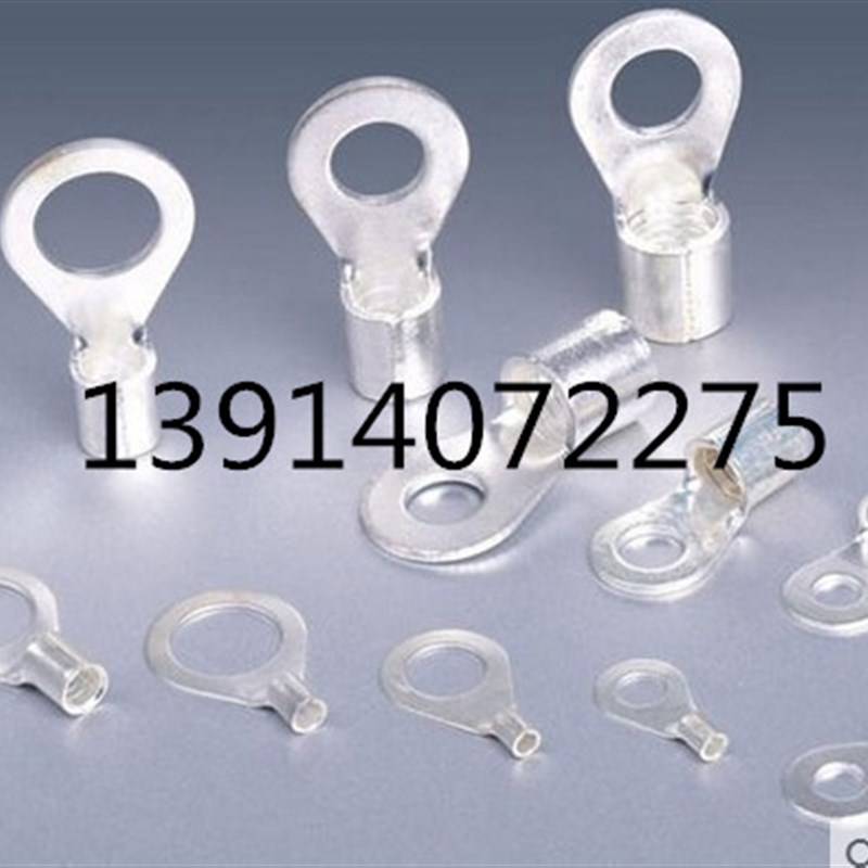 OT4-6 冷压接线端子O型圆形裸端头铜线鼻子镀银线耳接头 1000只