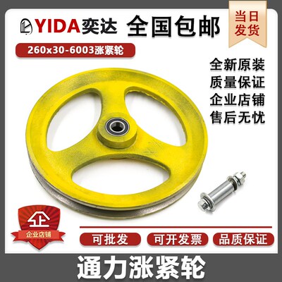 蒂森电梯涨紧轮限速器涨紧轮装置XS3-B 260*30*6003整套全新