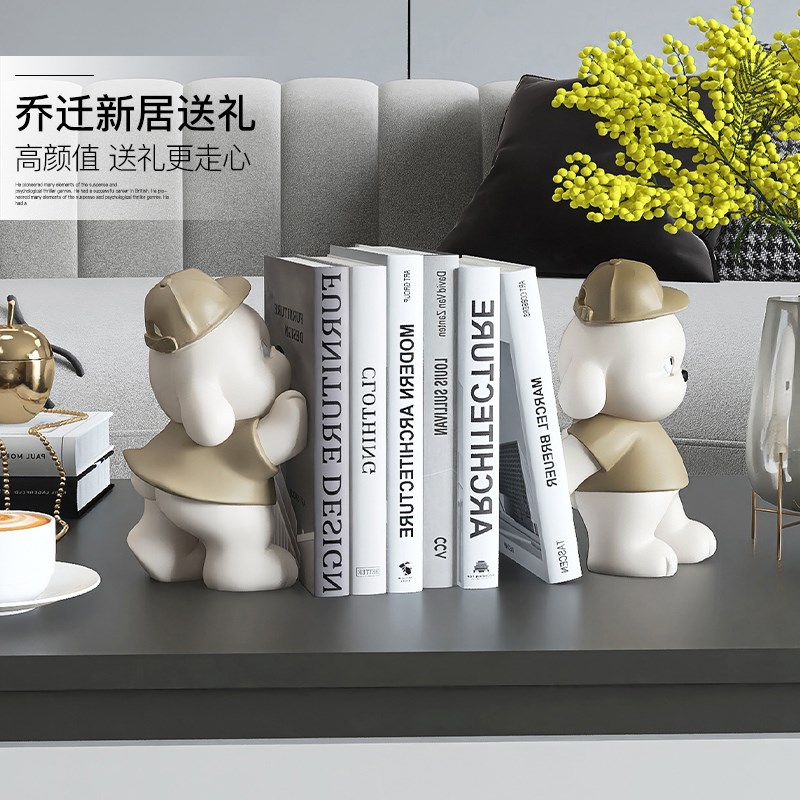 卡通狗书档摆件桌面书房书桌装饰品摆台办公桌书R立送朋友生日礼