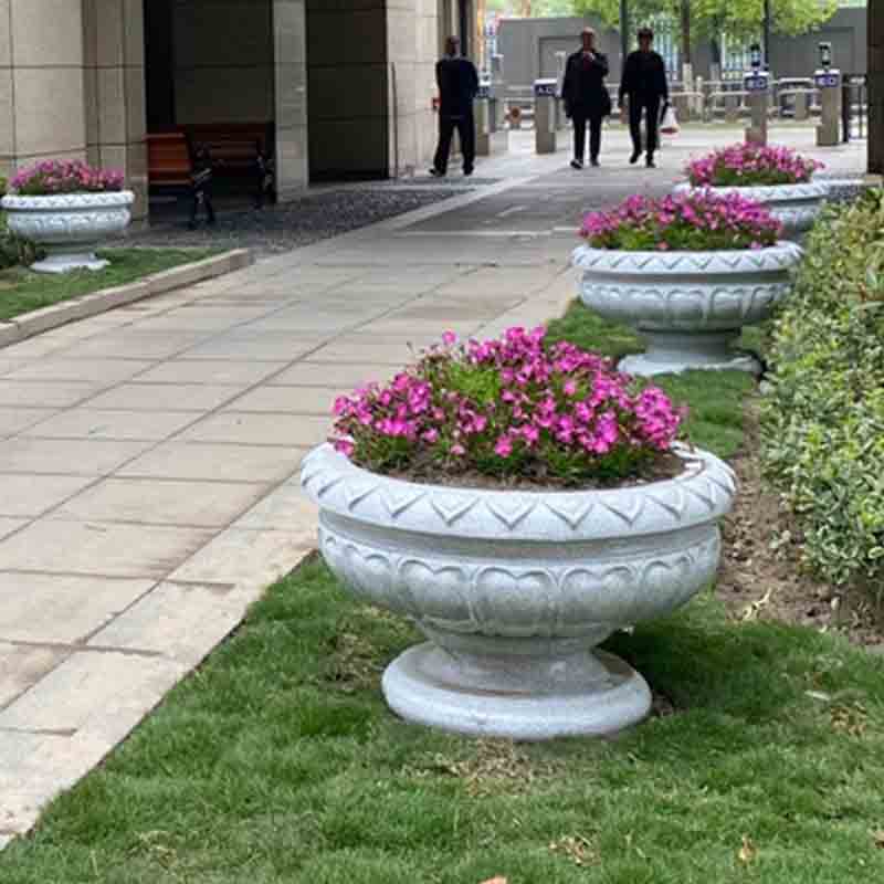 玻璃钢花盆室外特大号仿r石花钵欧式别墅小区盆景装饰户外景观花