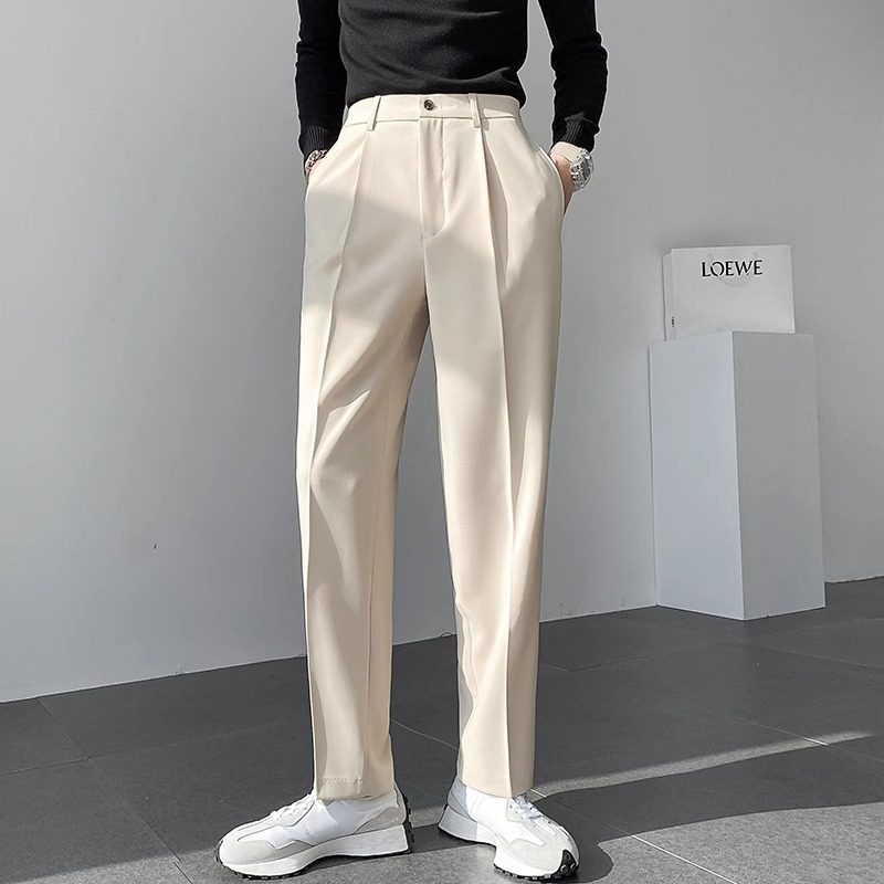 特大码300斤九分西裤男士春秋垂坠感高级感休闲长裤直筒2