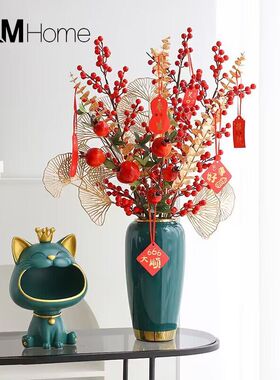 新年过春节发财果家居客厅装饰品摆件新店开业搬新家乔.迁之喜礼