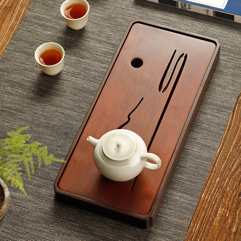 中式重竹茶盘储水式干泡s台壶承家用茶台托盘小型蓄水壶托功夫茶
