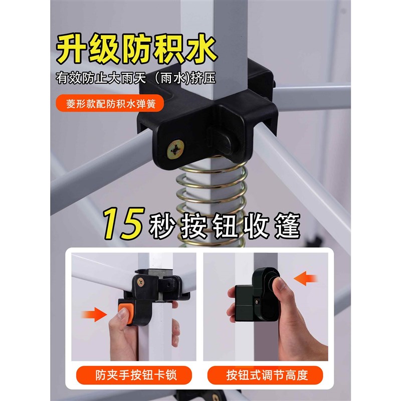 四脚帐篷伞户外广告摆摊折叠遮阳棚收缩集市大伞户外雨棚简易棚子
