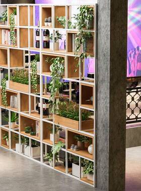 木铁艺IMY隔置饰物架断工业丰装客厅餐厅实格子架网红办公室书架