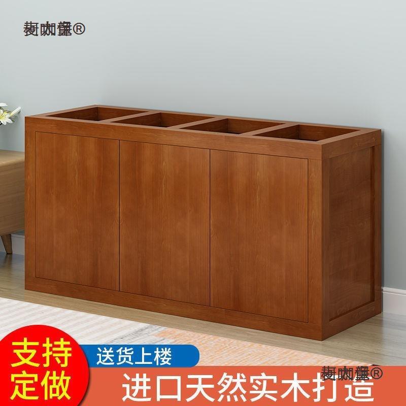 鱼隔缸底柜实木底座d架子无品牌/客厅地断柜家用仿aa鱼缸柜落水族