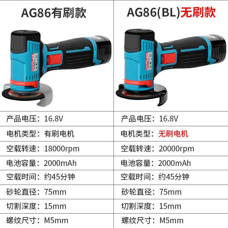 锂电微无迷你角磨机小型家用电手持无品牌/切动割机充电线手磨机