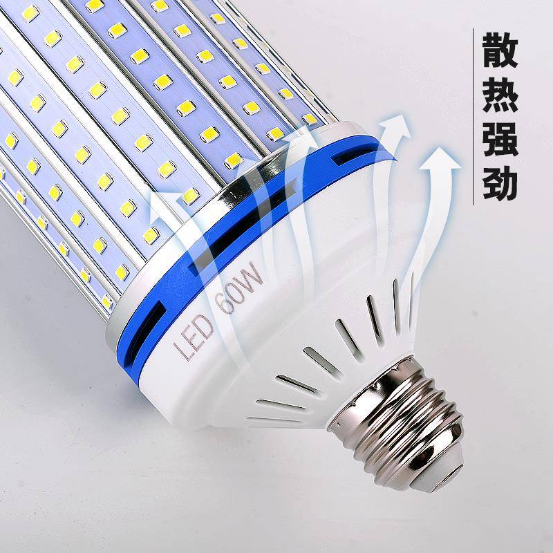 led灯泡60w80w10灯w家0节能螺口e27螺旋玉米灯泡超亮用MAO室内照