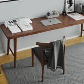 26全木书桌桌靠工窗靠墙窄桌子写字台作卧室实双人办公电脑室桌极