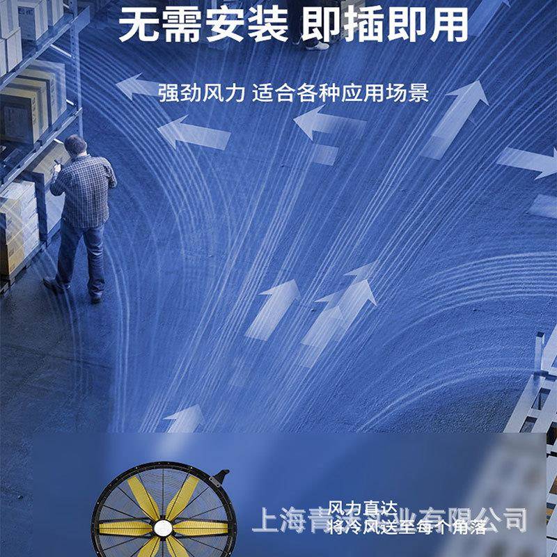 雷豹扇工业移动ZJD风电库扇EF482车2D间仓工厂用落地扇手推可移动