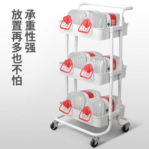 置物架小推车移动简厨房整架子理客厅收收纳手推车拉斯易YH-901-3