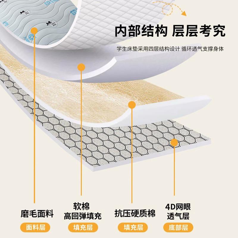 A遮类水洗棉床垫无品牌/软垫家褥子租用房床褥宿舍单子人榻榻米盖