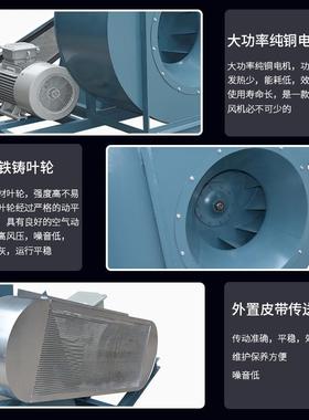 大型4工业离心风机-72-12-11kw心30690m3/h910pa无品牌/C高压离风