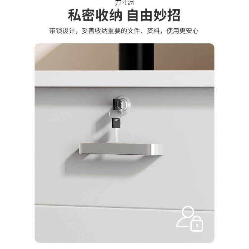 文件柜资15880料柜带锁办公下收纳柜子储物柜木质矮办置柜公室物