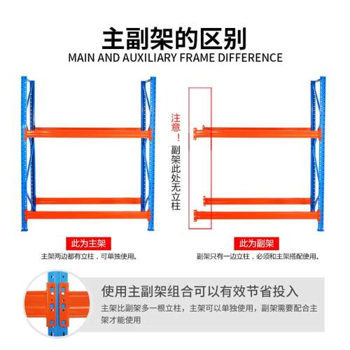 重型货架仓库工横梁钢制货厂架房542车间超式市仓储库加厚货架置