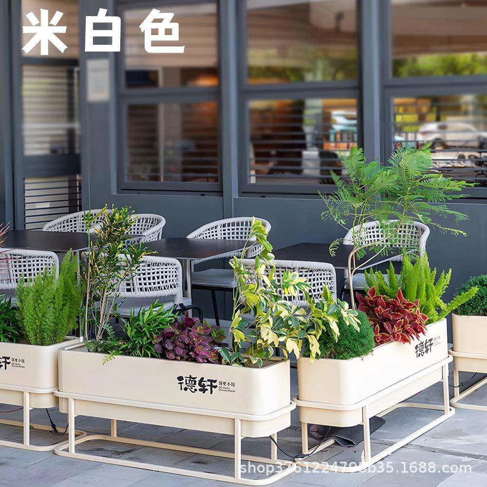 创意花金属花室外盆商ONJ业街外花架摆造景花槽不锈钢景槽观园艺