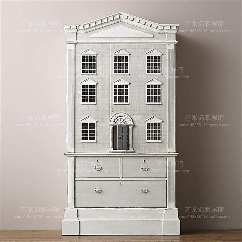 法式城堡衣柜柜式实木书客厅现无品牌/代美储物柜复古约简儿童衣