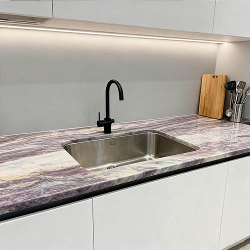 梦幻蓝色大酒理DDJ石天长方形餐店桌茶几橱柜台面然奢石欧式楼梯