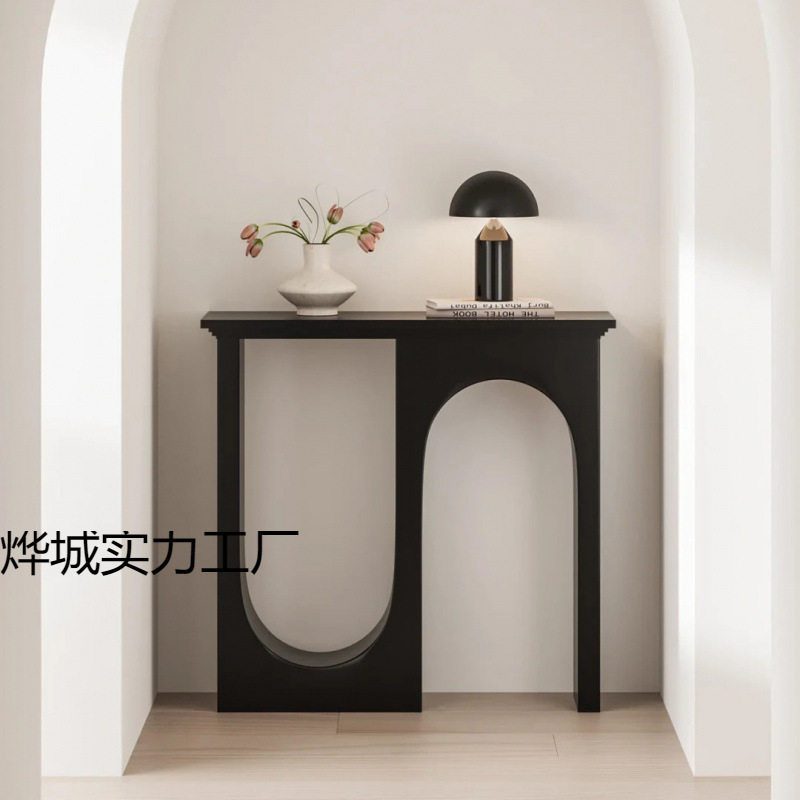 法式奶油风白色北欧玄关壁炉柜