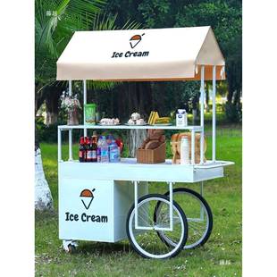 摆无品牌/摊车网红冰淇淋功能业用展示柜商可商多移动推车售卖车
