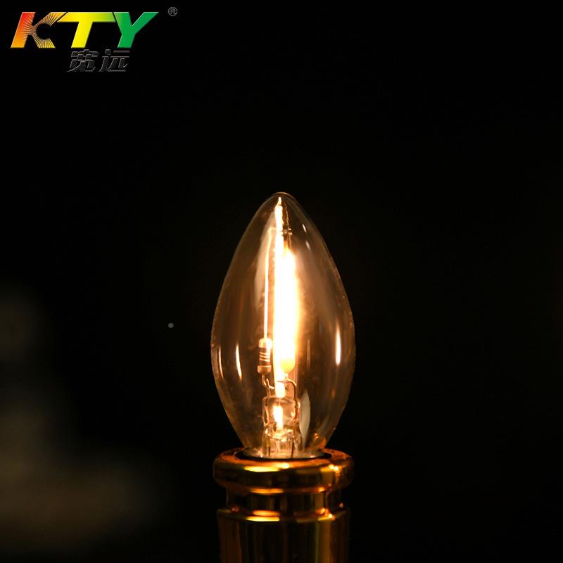 新款EDC7E2高亮小夜灯泡透L明蜡烛灯泡清光莲1花-SFB灯灯泡厂家