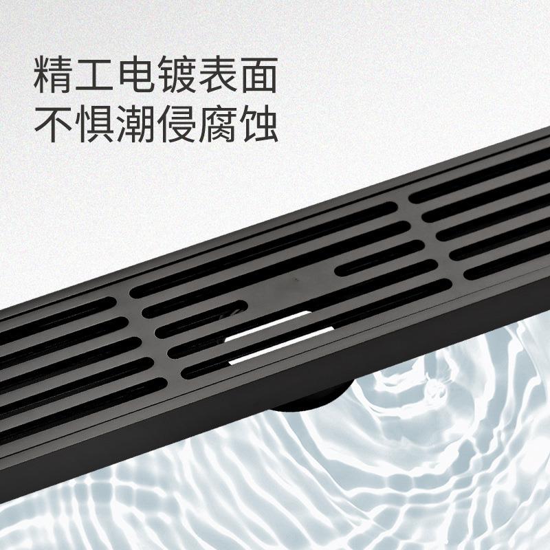 厂家长方排全铜加地漏卫生间淋浴DL02房隐形形大量防臭长下水道地
