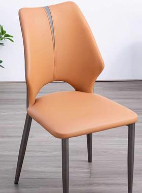 新款意轻式极简小奢椅家用户型酒店餐厅椅子休闲NHT软餐包靠背餐