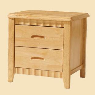 厂销全木实床头柜家用卧室小家型收纳柜简直约双WHV抽床边柜橡木