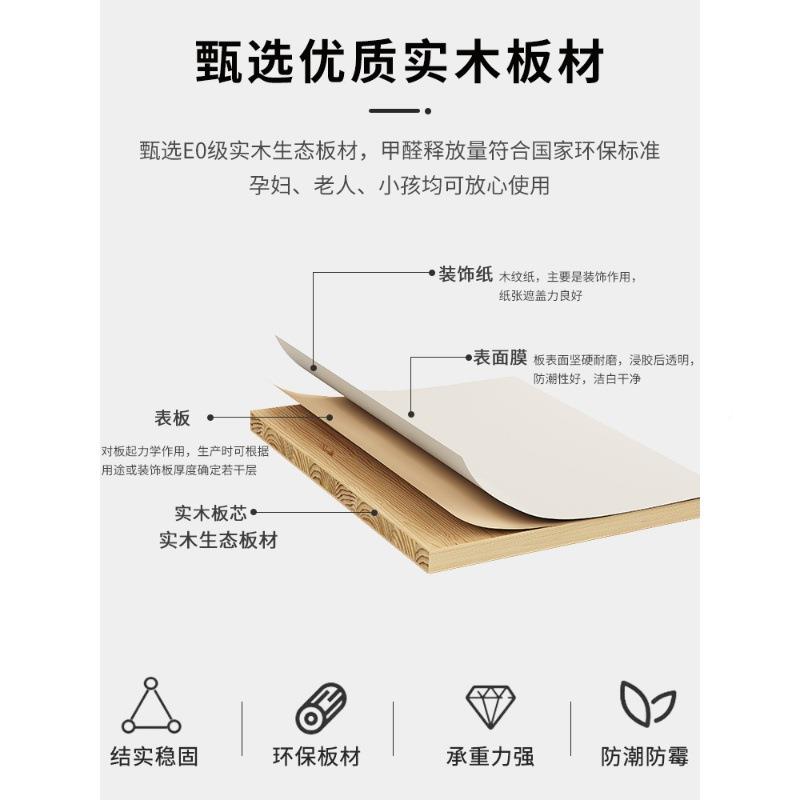 实木拉衣柜家用卧安室免装2025新推款DVL组合柜门子生态板可衣橱