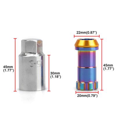 赛车改装母车螺母铬钛合金锁涂层防盗耳螺母具M12.x125M1YGL2x1.