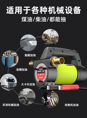 电动抽油泵1v24v通2220v柴油泵小正型用加油泵反转加油90845机自