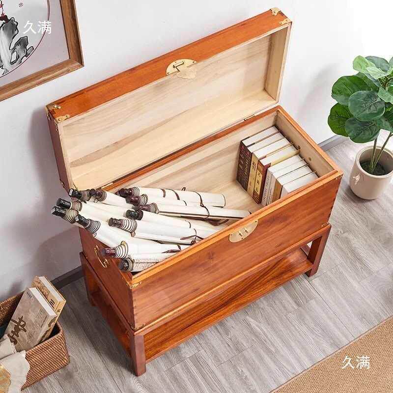 中式香木箱实无品牌/木字画箱收纳箱储嫁物衣箱陪嫁结子婚婚防虫