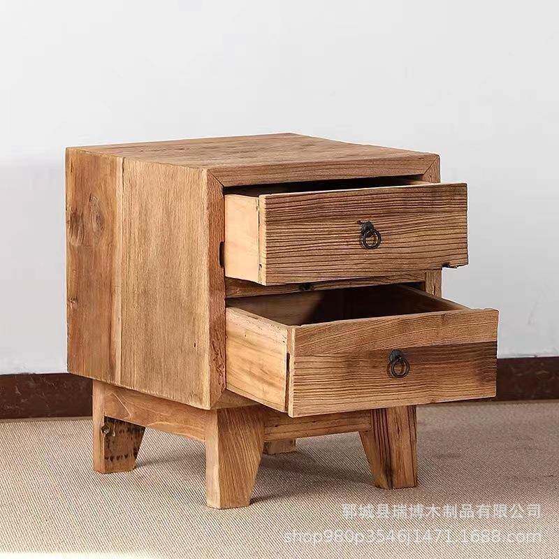 床头现简约日式代榻榻地米台小柜子木质床头柜卧室经济型实木脚收