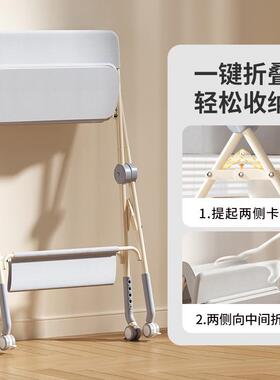 多功能布婴护理台可折儿叠便携式宝宝床台换尿布可GGP调节高尿低