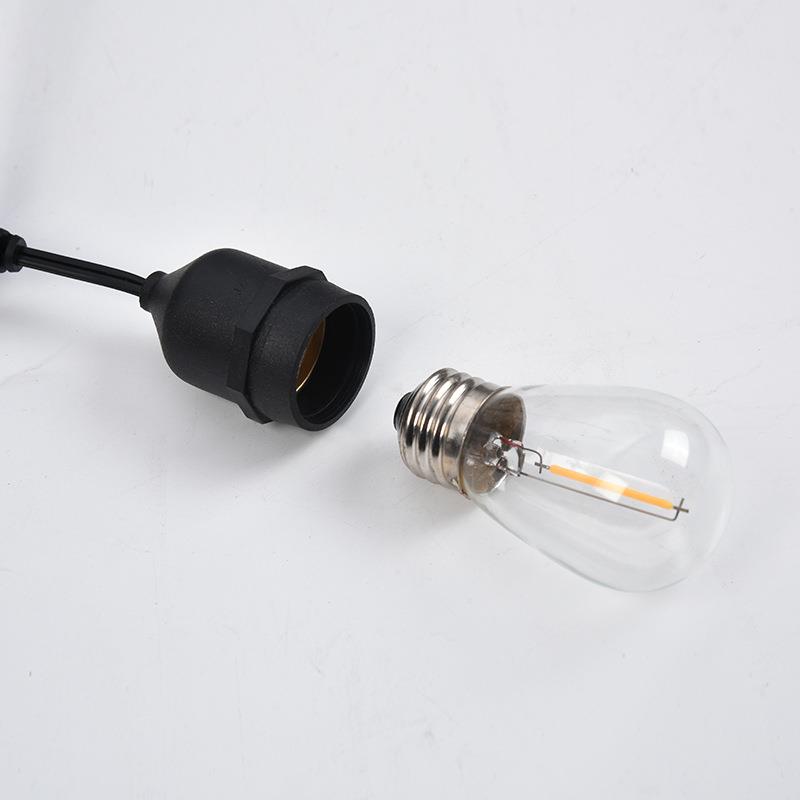 太阳能灯饰串室外亮化灯防水露营灯摆光摊装S14暖白灯户外灯NJJ灯