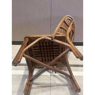 7WZDT印尼真椅靠背家用子单个休闲小椅餐椅成人烧烤椅子藤老人椅