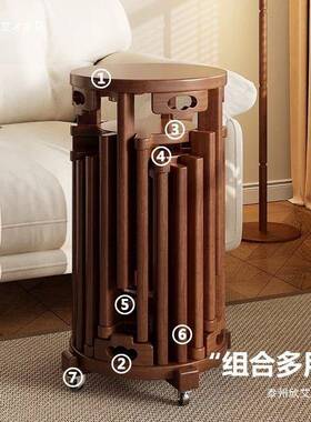 六合一实木凳子叠放移动叠带滑轮叠约凳家用TYK现可代简叠放组合