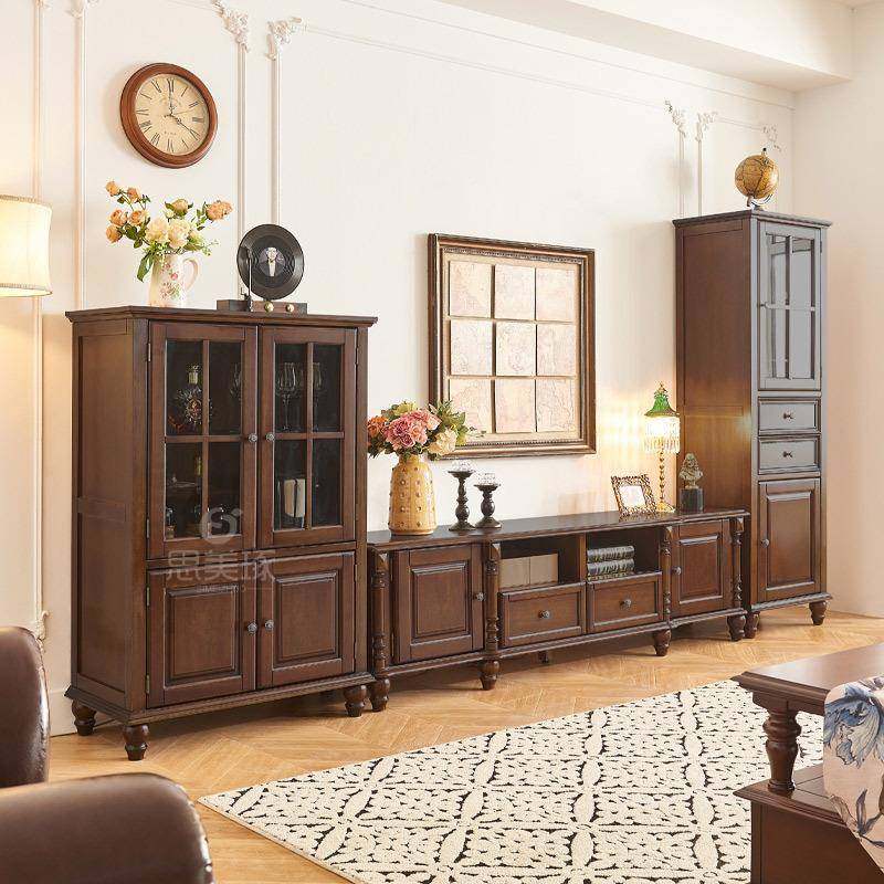 美式组乡合BNA村全实木电视茶几客厅家具套装柜原木地柜美式电视,电子元器件市场,其它元器件,淘宝优惠券,粉丝福利购,淘宝优惠卷