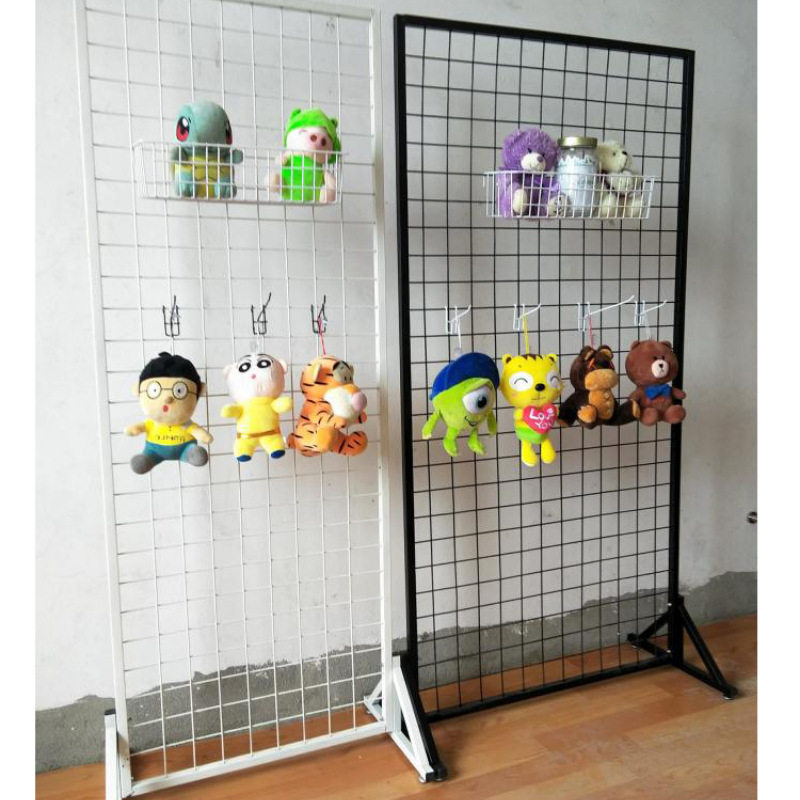 立式铁艺网架移动展示架