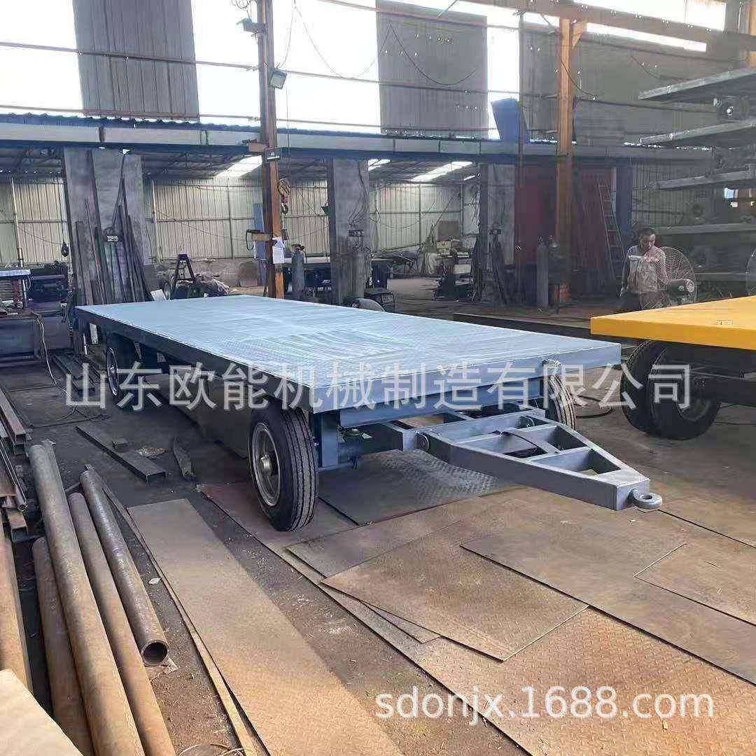 型吨平板拖车工业重拖板车输RAL货运站大型货物运台车物流车送货