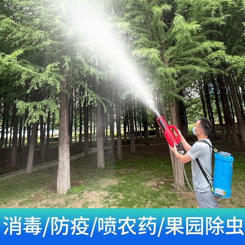 电动喷雾器高压风筒防疫农用手提打药机锂电背负式弥雾机