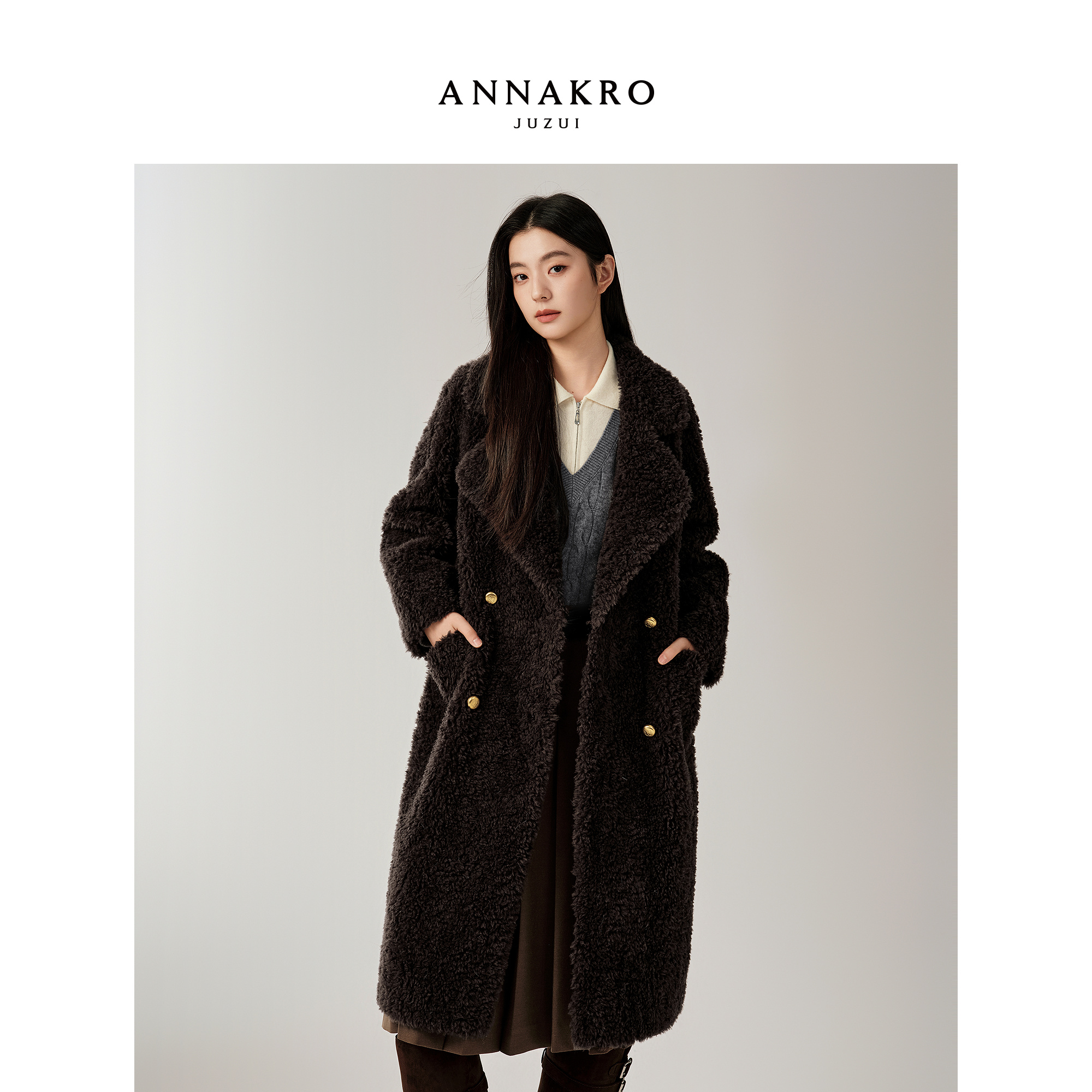 优雅千金 温暖厚实 蓬松舒适 不挑身材