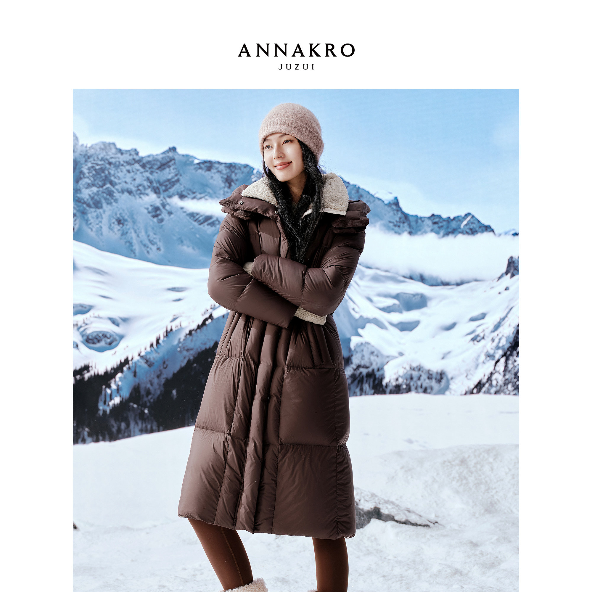 轻暖泡芙 松弛大气 温暖长款 羊羔毛领