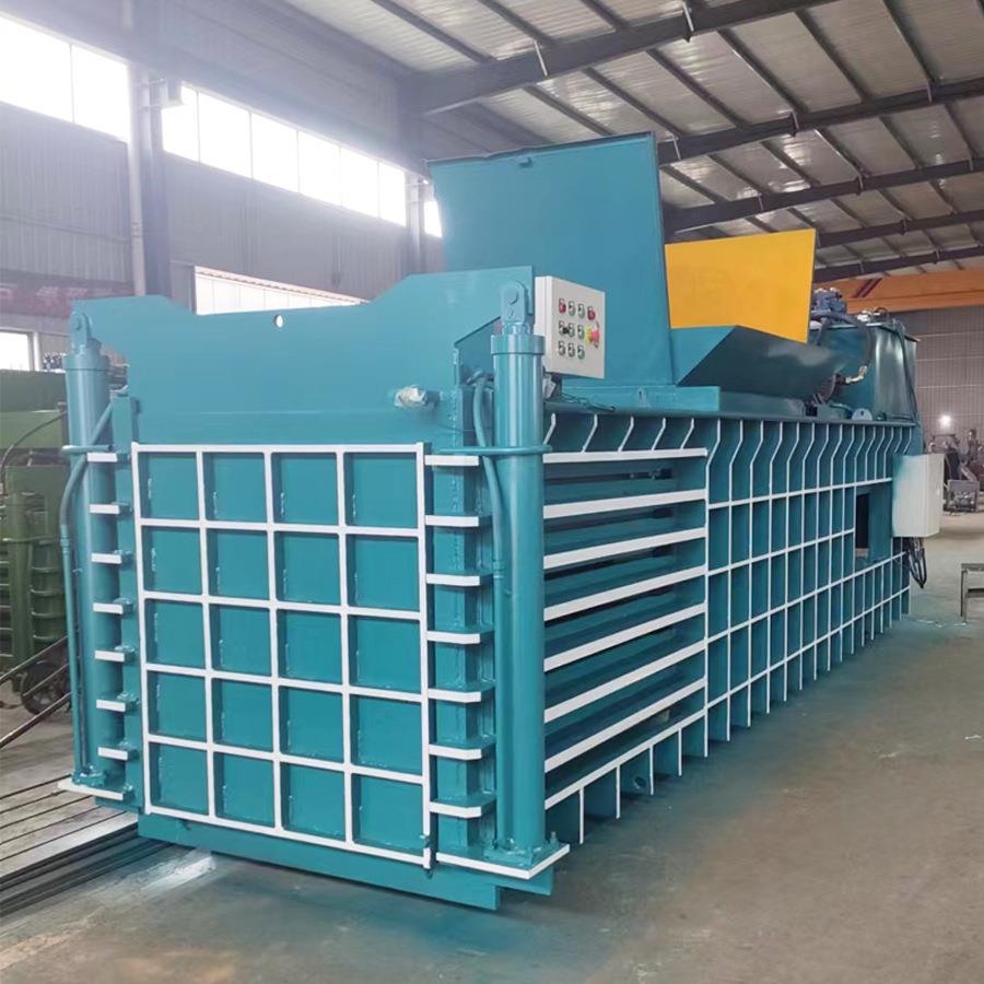 液压废纸箱卧式打包机80吨易拉罐压缩机塑料瓶纸屑压块机