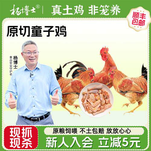 杨博士童子鸡皖南土鸡深山散养原粮饲喂现抓现发新鲜整只切块装