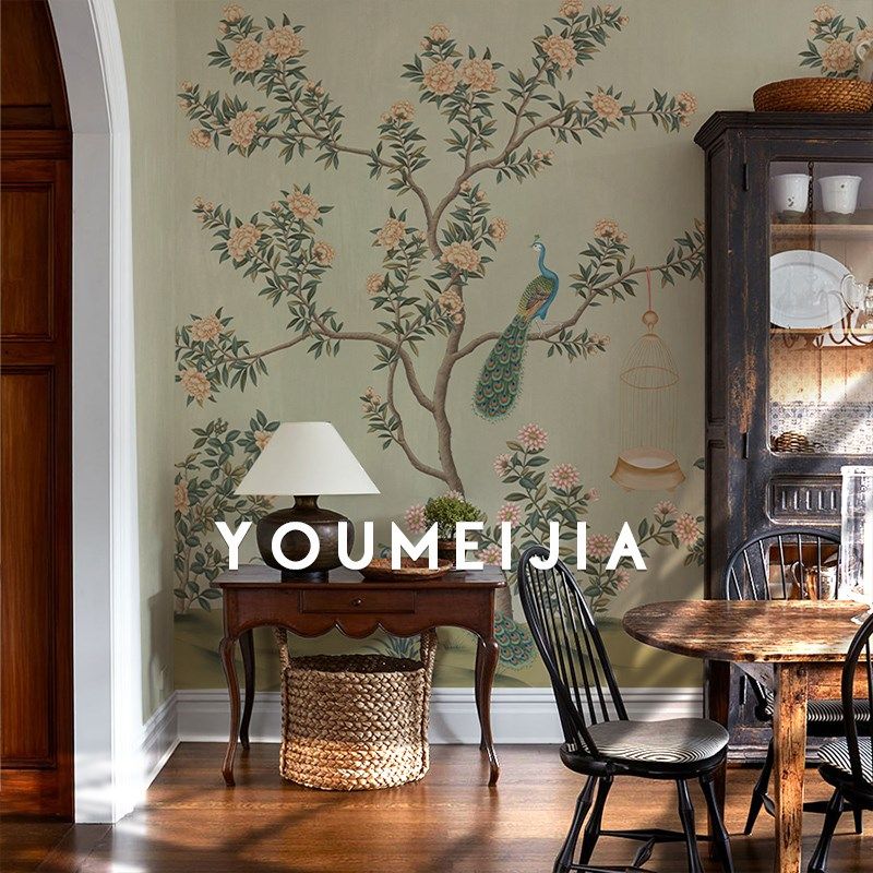 新中式墙布孔雀花鸟艺术客厅电视背景墙壁纸法式复古餐厅卧室壁画,饰品/流行首饰/时尚饰品新,其他DIY饰品配件,淘宝优惠券,粉丝福利购,淘宝优惠卷