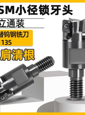 小直径锁牙头ASM日立JDMT07快进给铣刀片90方肩可换式螺纹铣刀头