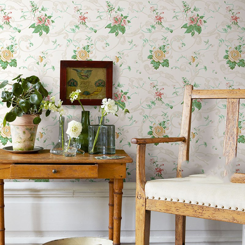 瑞典进口风格墙布轻奢卧室花卉定制壁布背景墙客厅清新墙纸无缝