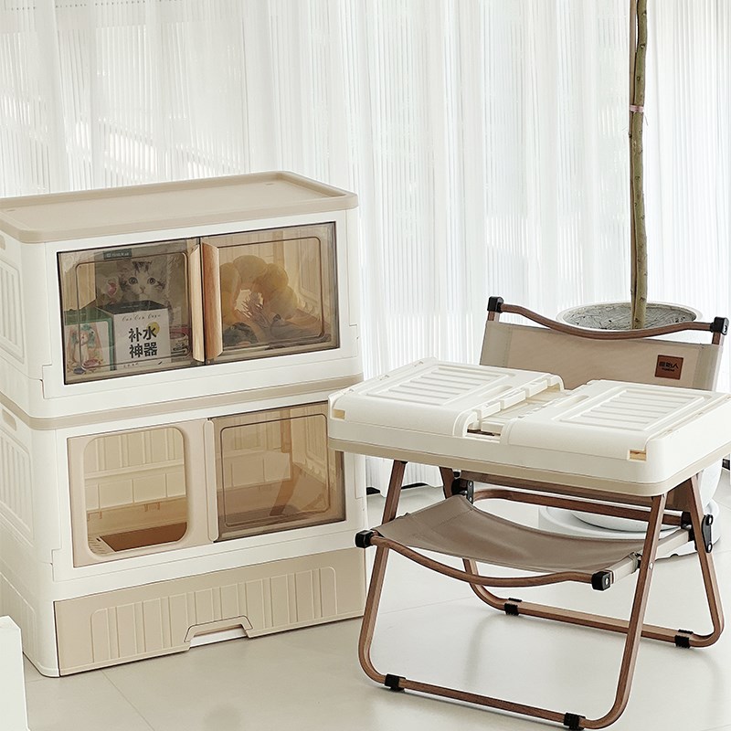 封闭式猫砂盆猫窝猫用品收纳柜三层大号高级猫别墅不占地家用室内